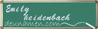 Emily Weidenbach Visitenkarte